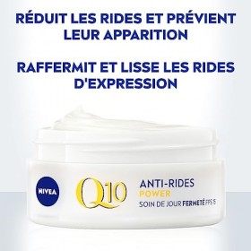 NIVEA Q10 Power Soin de Jour Anti-Rides +Fermeté FPS15 1x50ml , crème anti-âge enrichie en Q10 & avec 10X plus de créatine, ...