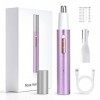 Tondeuse Nez Femme,Rechargeable 2en1 Tondeuse Nez Oreilles Femme, Tondeuse Professionnelle Indolore Pour Sourcils et Poils Du