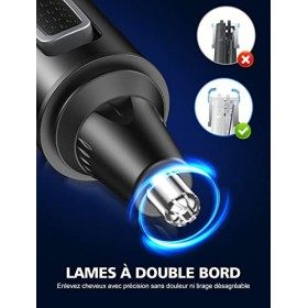 Glangeh Tondeuse Nez, Rasoir Nez et Oreilles pour Homme et Femmes Lames Double Tranchant Améliorées, Coupe Indolore avec Tête