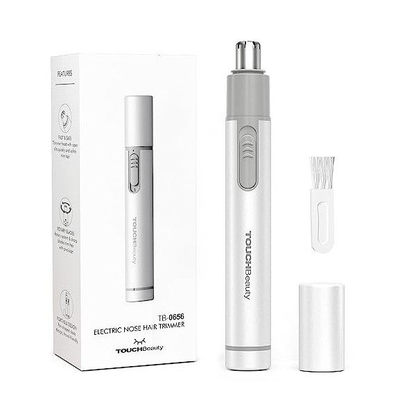 TOUCHBeauty Tondeuse Nez Oreille, Professionnelle Épilateur Rasoir Électrique Homme Femme pour Tailler le poils du Visage à P