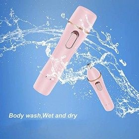 Épilateur pour le visage des femmes, Tondeuse 4 en 1 pour hommes Tondeuse à poils doreilles et de nez indolore rechargeable 