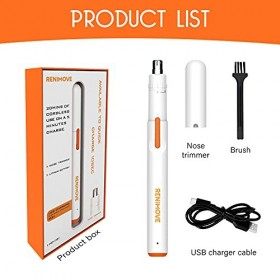 Tondeuse nez oreilles homme femme resistant a leau USB rechargeable format compact Conception innovante rasoir nez et oreill