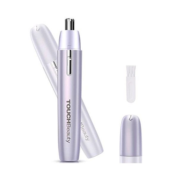 Tondeuse Nez Oreilles Femme, TOUCHBeauty Tondeuse à Sourcils Rasoir de Précision Électrique Indolore pour Poils du Visage, Vi