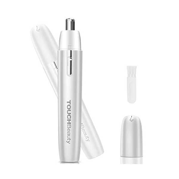 Tondeuse Nez Oreilles Femme, TOUCHBeauty Tondeuse à Sourcils Rasoir de Précision Électrique Indolore pour Poils du Visage, Vi