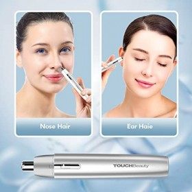 Tondeuse Nez Oreille, TOUCHBeauty Épilateur Rasoir Électrique Professionnelle Homme Femme pour Tailler le poils du Visage, à 