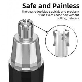 Tondeuse à Poils de Nez et dOreilles, Professionnelle sans Douleur à Piles pour Homme et Femme, Portable en Forme de Stylo à