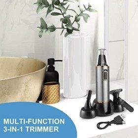 AREYZIN Tondeuse à poils doreille et nez rechargeable 3 en 1 polyvalente pour homme et femme, rasoir électrique professionne