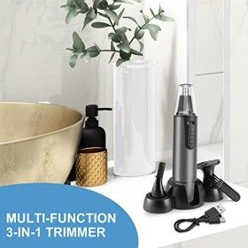 Tondeuse à poils de nez rechargeable pour homme et femme - Tondeuse professionnelle indolore pour poils du visage - Étanchéit