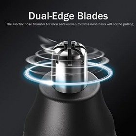 Tondeuse pour poils de nez, oreilles et nez - Pour homme et femme - USB - Étanche - Pour épilation des sourcils et du visage 