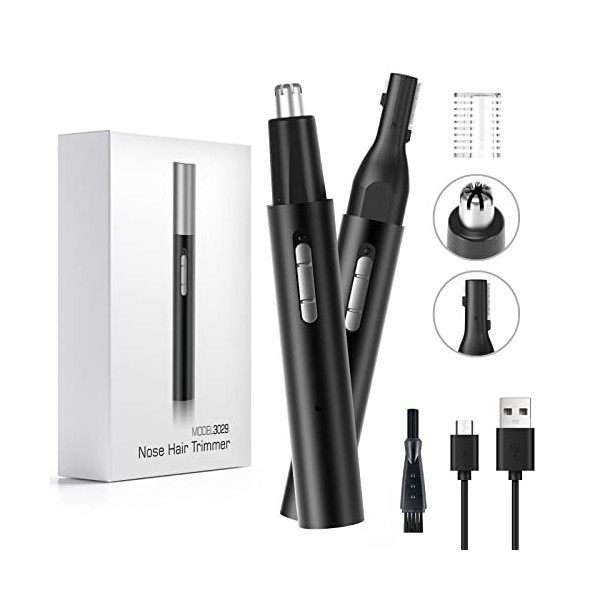 Tondeuse à poils doreille et de nez pour homme, 2022 professionnelle rechargeable par USB pour homme et femme, sourcils, poi