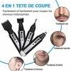 Tondeuse nez oreilles homme，CHXUZSU mise à niveau 4-en-1 tondeuse nez et oreilles，qui élimine précisément les poils dans la z