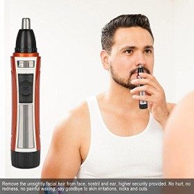 Rasoir électrique pour nez et oreilles, Épilateur masculin Nose oreille visage visage épilateur outil nettoyant pour cheveux