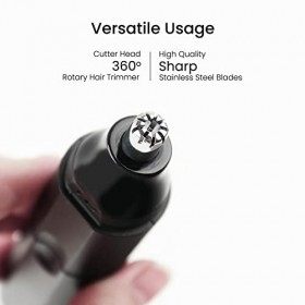 Tondeuse pour poils doreille, nez, sourcils et poils du visage - Pour homme et femme pile AA requise - Étanche