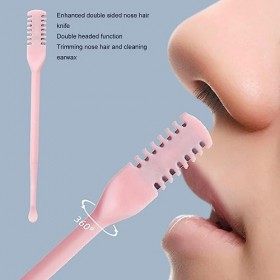 Tondeuse à Poils de Nez Manuelle pour Homme et Femme, Couteau à Poils de Nez Portable 8 Pièces avec une Conception à Double T