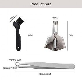 Tondeuse Nez Oreilles Rasoir, Acier Inoxydable Tondeuse à Poils, Tondeuse Pour Poils du Nez, Acier Inoxydable Tondeuse Nez, T