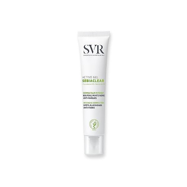 SVR - Active Gel Sebiaclear - Anti-Imperfection Sévère - Pour Peau Sensible à Tendance Acnéique - Formule Surconcentrée - 90%...