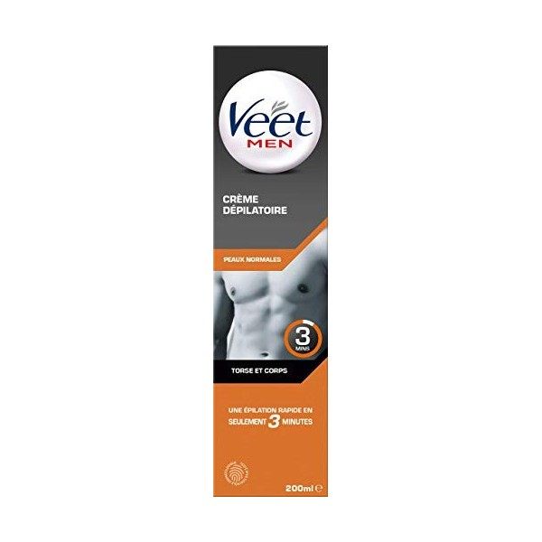 Veet Men - Crème Dépilatoire Homme - Peaux Normales - 200 ml