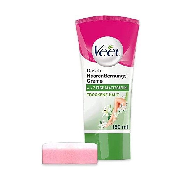 VEET PURE - Crème Dépilatoire Sous la Douche Corps & Jambes - Peaux Sensibles - Sans Odeur dAmoniaque - 150ml