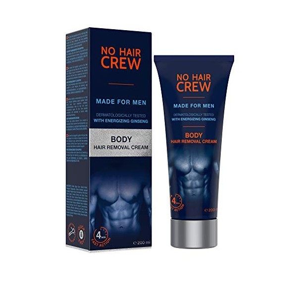 NO HAIR CREW Crème dépilatoire pour le corps. Pour hommes, 200 ml