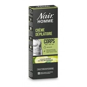 NAIR - Gel-Crème Dépilatoire Corps pour Homme, à lExtrait dAvocat, pour Tout Type de Pilosité, Efficace & Indolore, Tube de