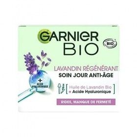 Garnier Bio - Soin Jour Anti-Âge - Lavandin Régénérant - Tous Types de Peaux Même Sensibles - 50 ml Crème Jour et Nuit