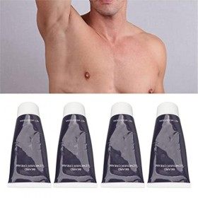 Crème dépilation pour Barbe, Facile à Utiliser 60 Ml Crème Dépilatoire Anti-repousse pour Hommes Pratique pour le Bain de Gy