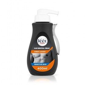 Veet Crème dépilatoire pour homme sur la poitrine et le corps 400 ml