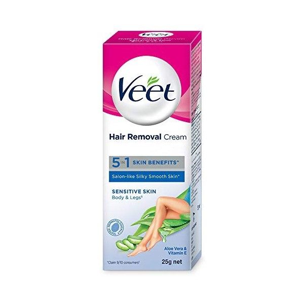 Veet Crème dépilatoire, Sensitive Crème – 25 G