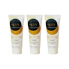 SKYN Intimicare: Pack de 3 Crèmes Dépilatoires Intime 150mL pour Femmes et Hommes/Sans odeur, agit rapidement sur tous les 