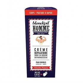 BLONDEPIL - Crème Dépilatoire Pour Homme Peaux Sensibles 200Ml - Lot De 3 - Vendu Par Lot