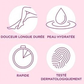 Veet - Crème Dépilatoire sous La Douche Corps et Jambes - Peaux Sensibles - Lot de 2 x 400 Ml