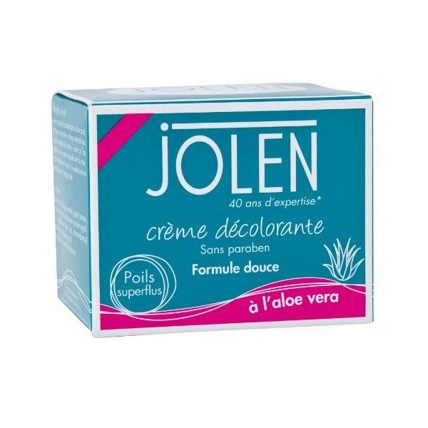 Jolen Crème décolorante, formule douce, à laloe vera - Le pot de 125ml