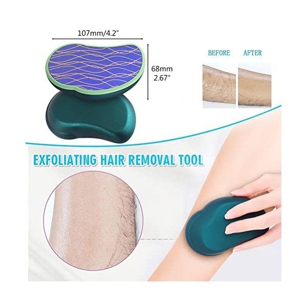 Épilateur Nano, Gomme à Cheveux en Cristal réutilisable pour Les Jambes des Femmes, épilateur indolore Magique sans Rasage, O