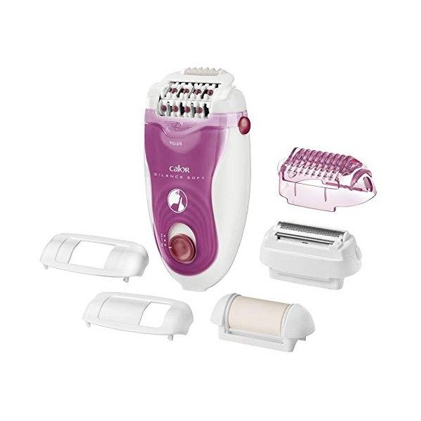 Calor Silence Soft Epilateur, 24 pinces précision, Ultra silencieux, Technologie microcontact, 3 accessoires, Fabriqué en Fra...