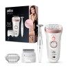 Braun Silk-épil 9 Beauty Kit Épilateur Femme Rasoir dépilation, Avec Sac de Coupe de Bikini, Cadeau pour Femme, 9-890, Rose/