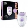 Braun Épilateur Silk-épil 3 pour femmes, épilateur SmartLight avec lumière, accessoires inclus, doux et efficace, retrait dur