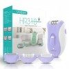 VOGOE Epilateur Electrique Femme, 4 en 1 avec 2 vitesses, rasoir sans fil rechargeable, 21 pinces couvertes, épilateur électr