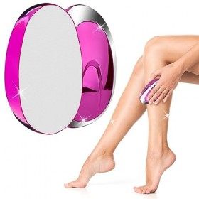 Gomme Dépilatoire, Épilateur en Cristal pour Femme Homme, Nano Indolore Crystal Hair Eraser, Facile à Nettoyer et Réutilisabl