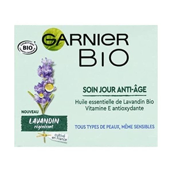 Garnier Soin jour anti-âge au lavandin bio et vitamine E - Le pot de 50 ml Crème Jour et Nuit