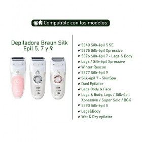 ELECTROTODO remplacement de la tête de rasage pour lépilateur Braun Silk Epil 5, 7 et 9-67030799