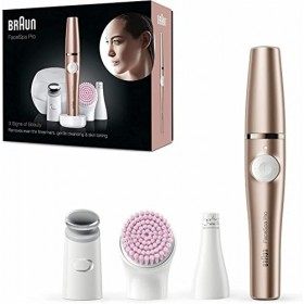 Braun Braun FaceSpa Pro SE921 Épilateur Visage Beauté Tout-en-Un, Brosse Nettoyante Peaux Sensibles et Tête Raffermissante, B