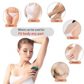 Épilateur, Gomme Depilatoire Femme, Physique Indolore Cristal Épilateur, pour Les Jambes, Les Bras Et Le Dos