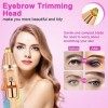 ACWOO Epilateur Sourcil, 2 en 1 Epilateur Facial Rechargeable, Epilateur à Sourcil Electrique Épilation à Lumière Indolore av