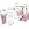 Remington Epilateur Electrique [5en1] Smooth&Silky Epilation efficace longue durée, Utilisation Confortable, 40 pinces, 4 em