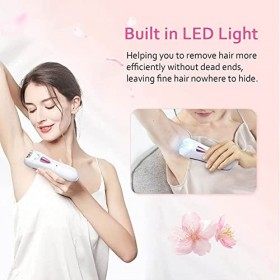 Épilateur Électrique Femme, Épilateur Facial, Épilateurs sans fil avec Lumière LED pour Femmes pour Bikini, le corps, les ais