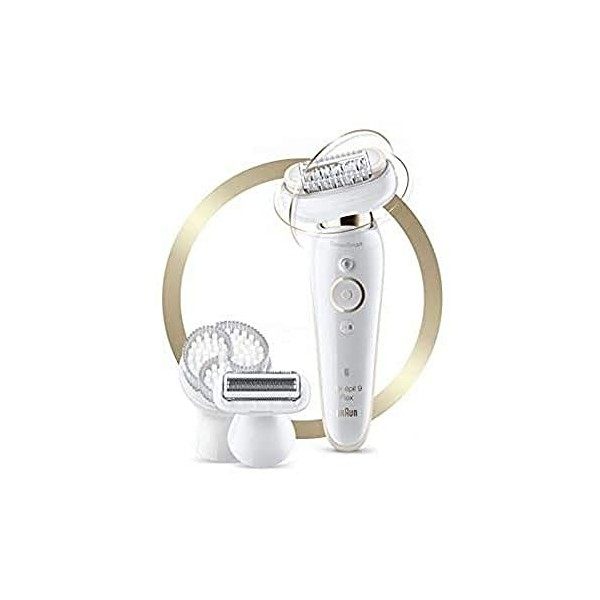 Braun Silk-épil 9 Flex 9030 Épilateur Blanc/doré