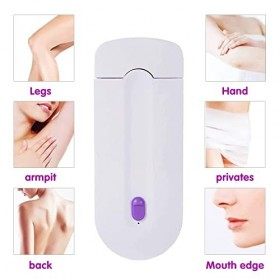 Machine DéPilation à La LumièRe Bleue,Outils DéPilation Pour Femmes à Double Usage,Kit DéPilation Rechargeable Usb,éPilate