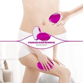 hoyesch Gomme à cheveux en cristal pour homme et femme, réutilisable, outil dépilation magique indolore pour dos, bras, jamb