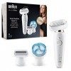 Braun Silk-épil 9 Flex 9-010, Épilateur pour Femme avec Tête Flexible pour une Épilation, Poignée Antidérapante et Contrôle d