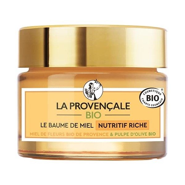 La Provençale Bio – Baume de Miel Nutritif Riche – Miel de Fleurs Bio IGP Provence et Pulpe dOlive Bio – Pour Tous Types de 